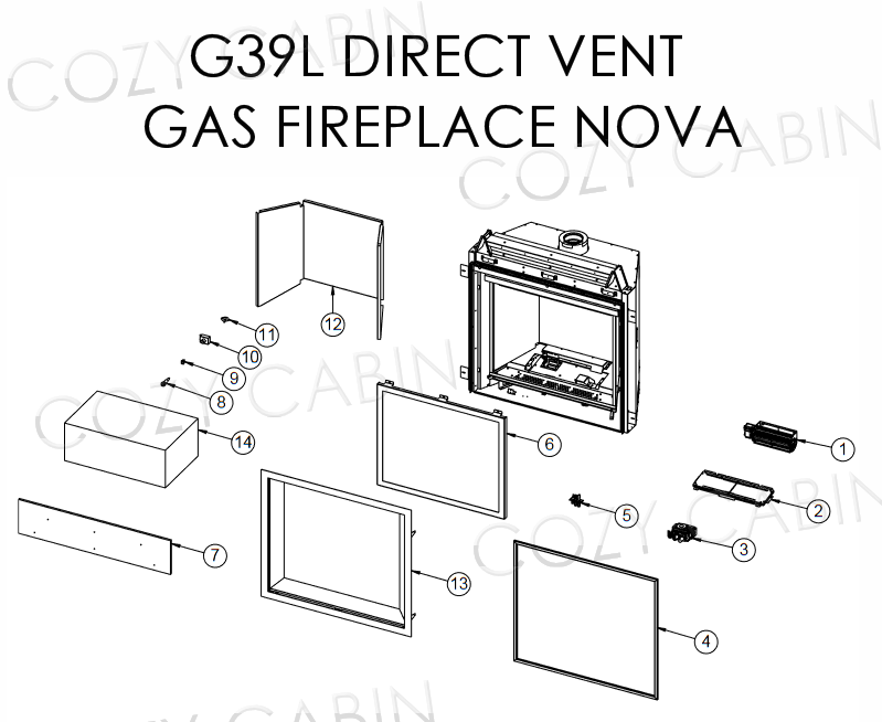 G39L DIRECT VENT GAS FIREPLACE NOVA (June 1, 2018 - >) #C-15560